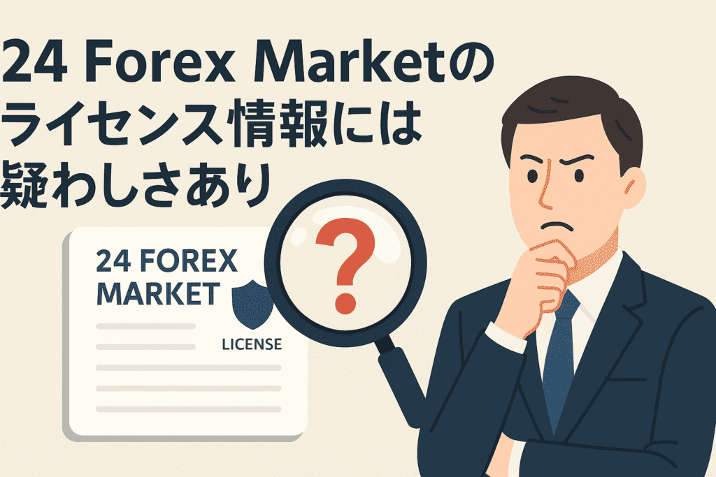 24 Forex Market(24フォレックスマーケット)のライセンス情報には疑わしさあり
