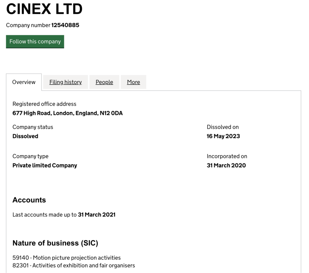 CINEXの会社について