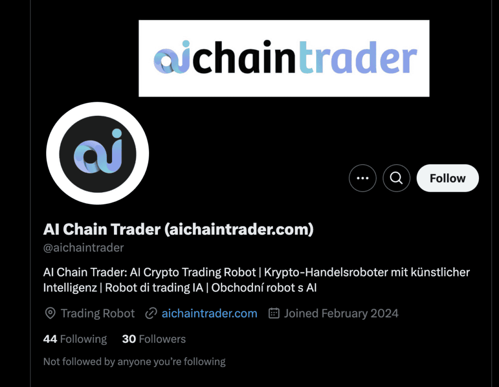 AI Chain TraderのXアカウント