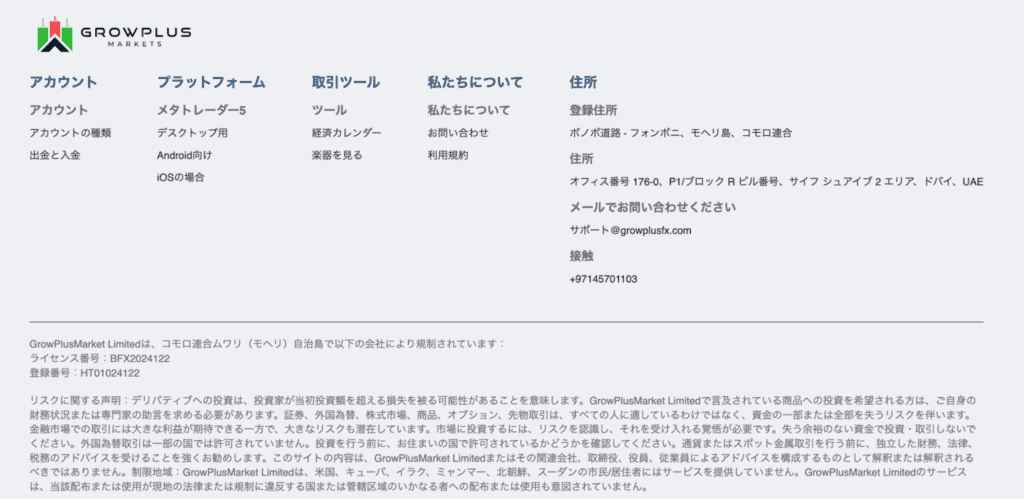 GrowPlus Marketのライセンス