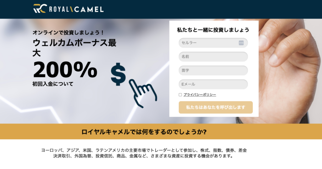 Royal Camelのファーストビュー