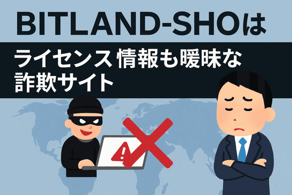 BITLAND-SHOはライセンス情報も曖昧な詐欺サイト