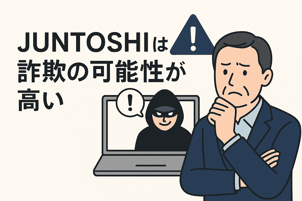 JUNTOSHIは詐欺の可能性が高い