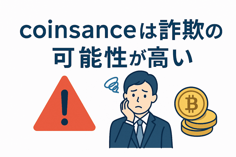 coinsanceは詐欺の可能性が高い