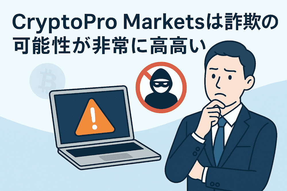 CryptoPro Marketsは詐欺の可能性が非常に高い