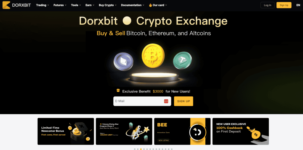 Dorxbitのファーストビュー