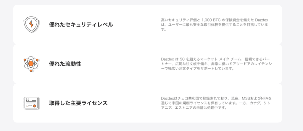 DAZDEXのライセンス情報