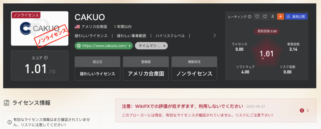 CAKUOの評価