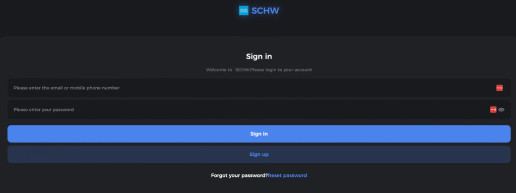 SCHWのファーストビュー