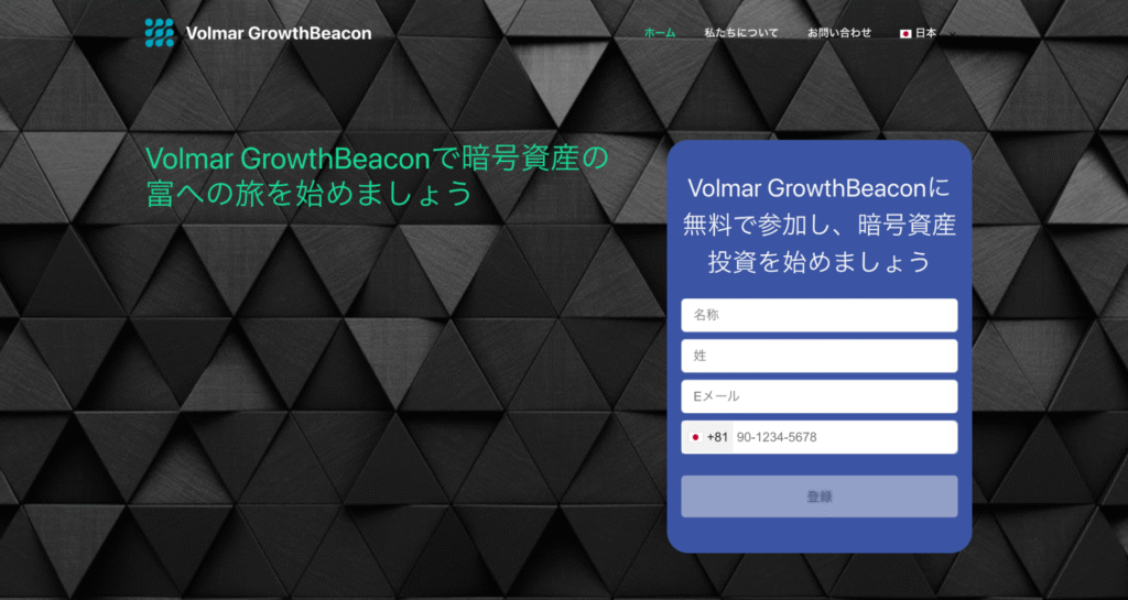 Volmar GrowthBeaconのファーストビュー