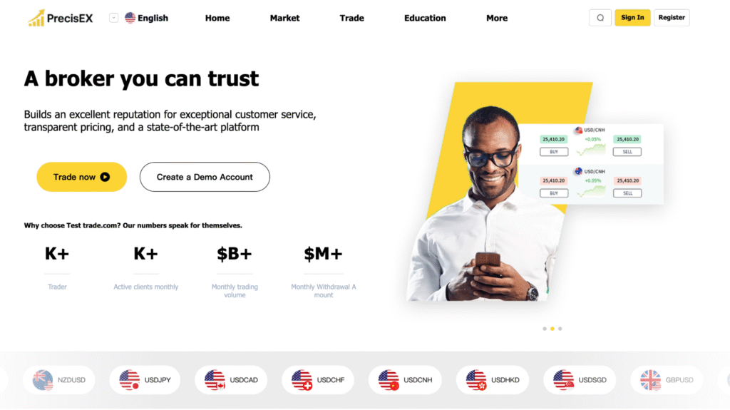 PrecisEXのファーストビュー