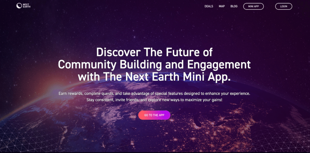 NEXT EARTHのファーストビュー