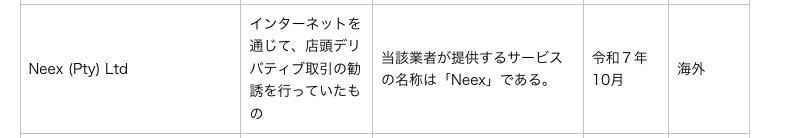 Neexは警告を受けている