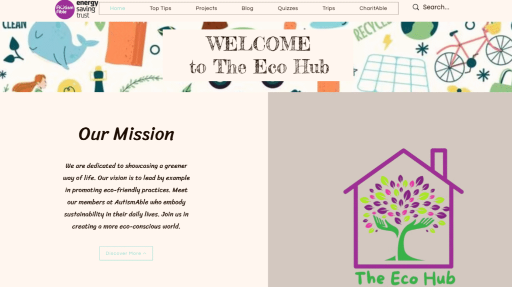 AutismAbleのファーストビュー