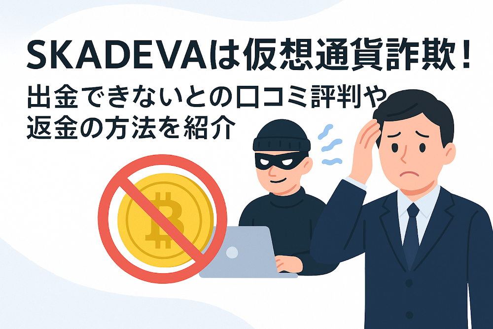 SKADEVAは仮想通貨詐欺！出金できないとの口コミ評判や返金の方法を紹介