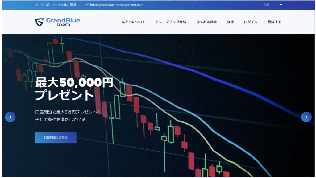 GrandBlue FOREXは必要な情報が一切確認できない怪しい取引所