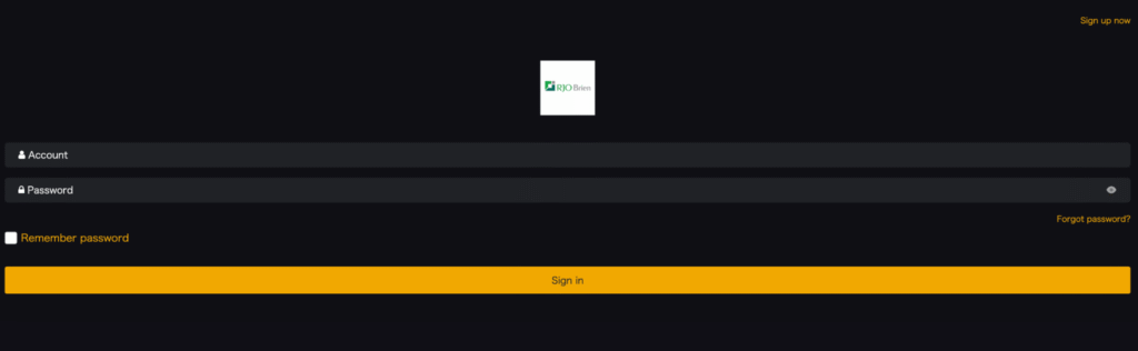 RJO Brienはリンク先がログインページに遷移する