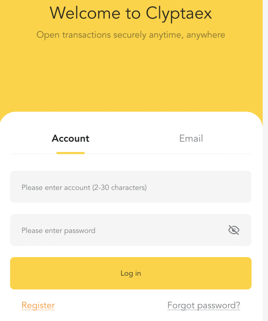 Clyptaexの公式サイトはリンク先がログイン画面に遷移する