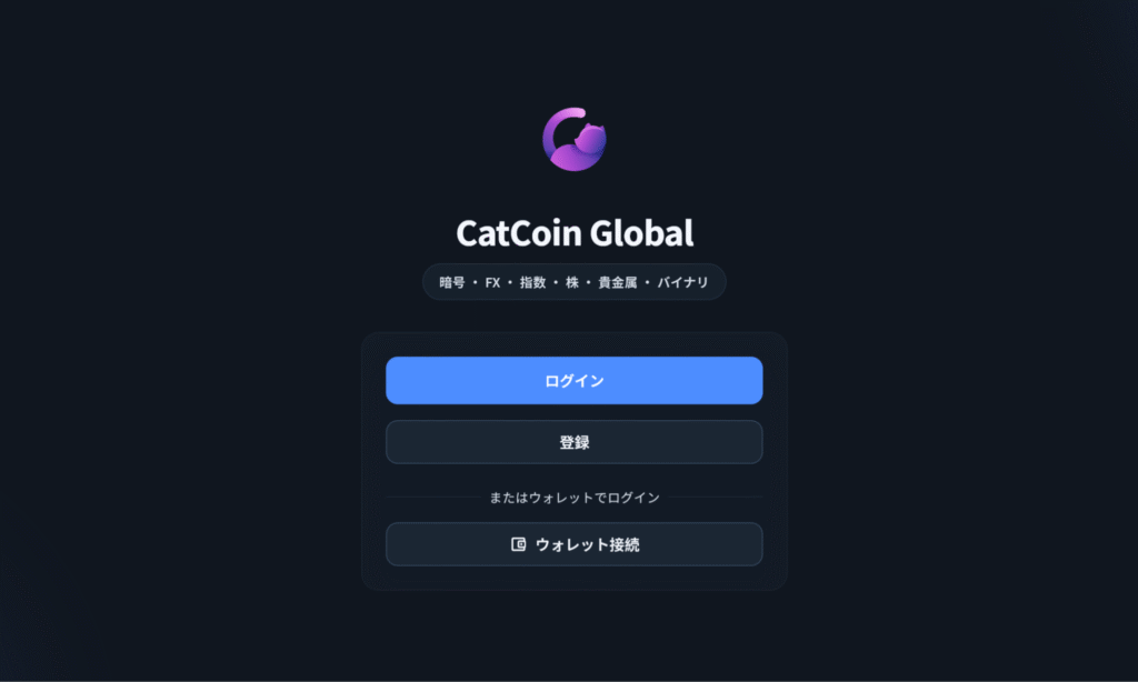 Cat Coin Globalはログイン必須で情報が得られない怪しい取引所