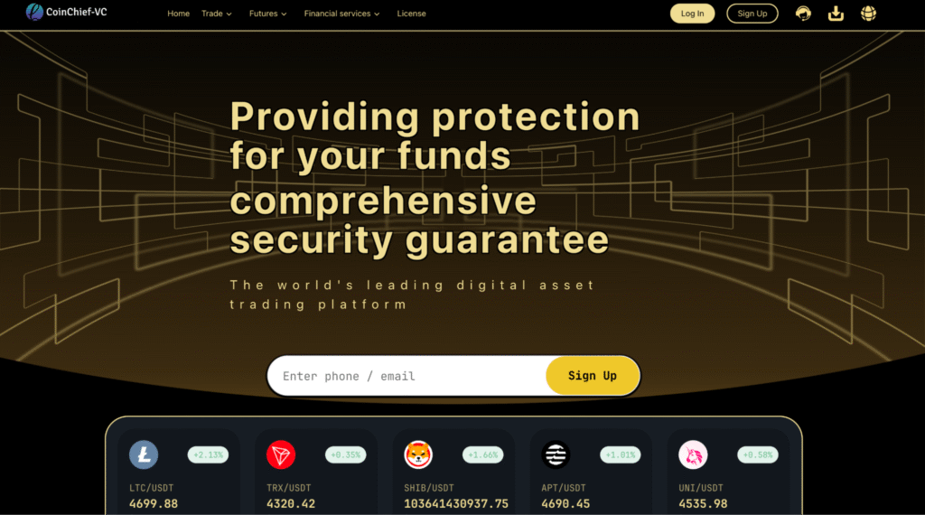 CoinChief-VC Round（comadv.com）はライセンスの詳細が不明な怪しい取引所