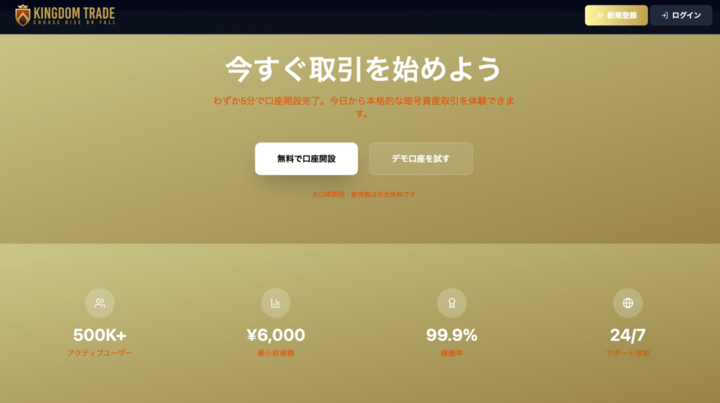 Kingdom Tradeはサイトの挙動が極めて不安定