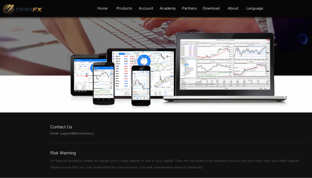 DMM FX(dmmfxin.com)はサイト内にライセンス情報が存在しない