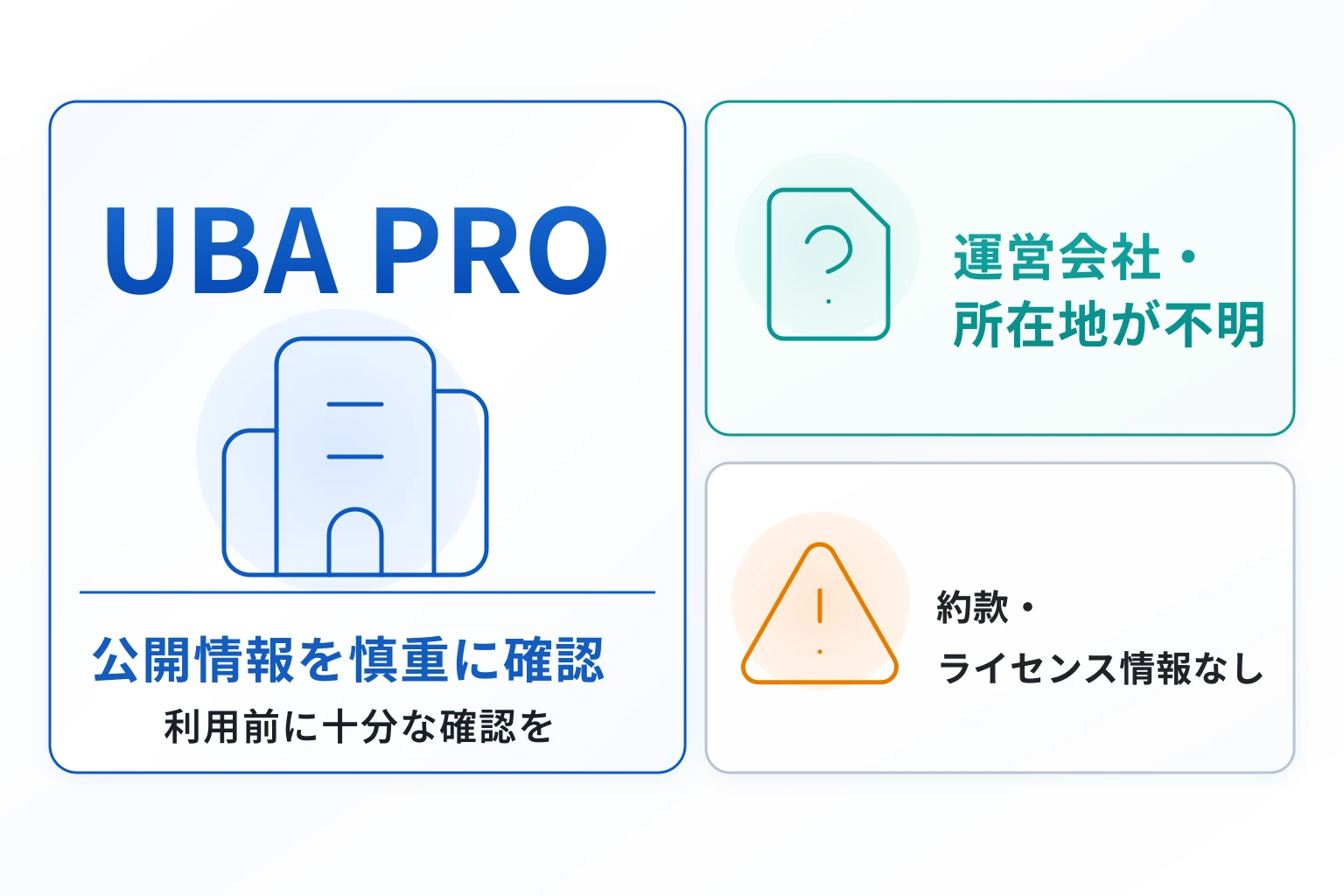 UBA PROは詐欺の可能性が高い 運営会社・約款・金融ライセンスを一切示さない構成