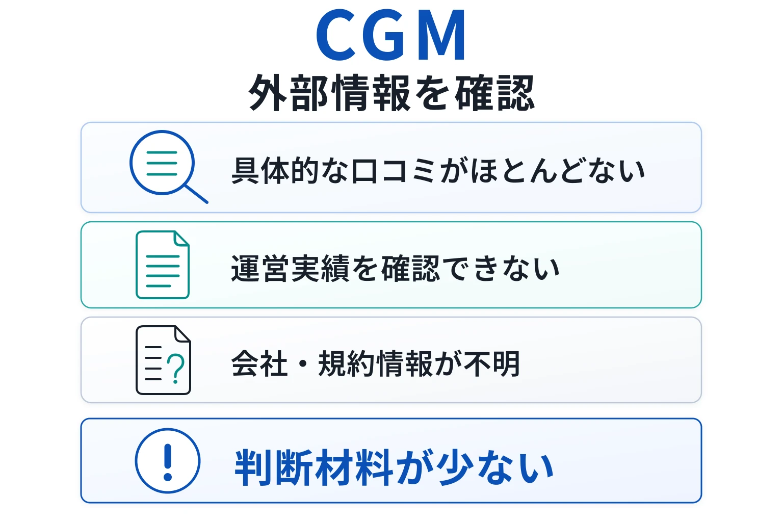 CGMは口コミ情報が無く、会社情報やライセンスも確認できない不透明な取引所