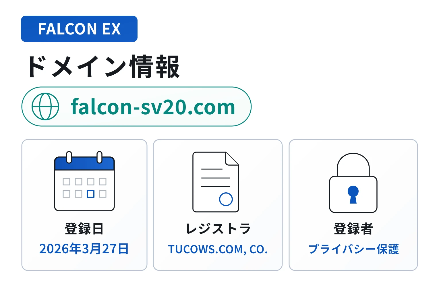 FALCON EXのドメインに紐づく情報から怪しい点を調査