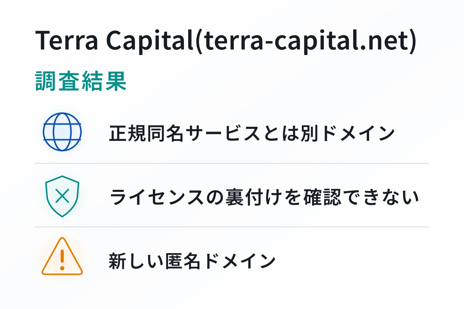 Terra Capital(terra-capital.net)は詐欺の可能性が非常に高い