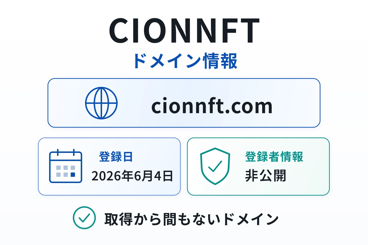 CIONNFTのドメインに紐づく情報から怪しい点を調査