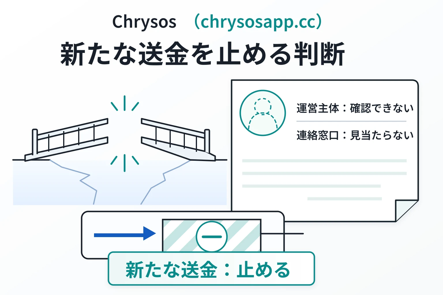 Chrysos（chrysosapp.cc）は詐欺の可能性が高い リンクが機能せず運営会社と連絡窓口も不明