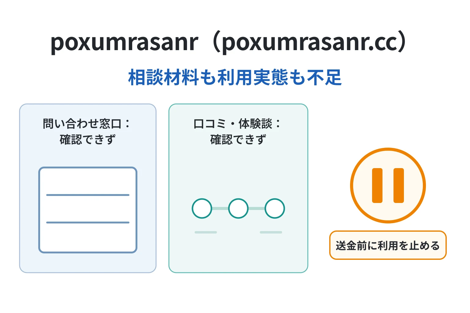 poxumrasanr（poxumrasanr.cc）は必要な情報や口コミ情報が存在しない高リスクな取引所