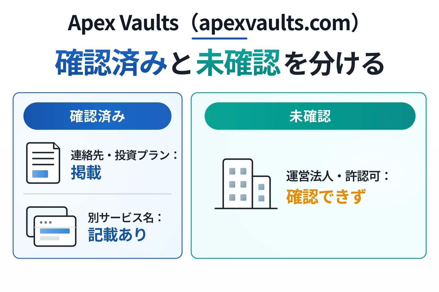 Apex Vaults（apexvaults.com）で確認できたこと、できなかったこと
