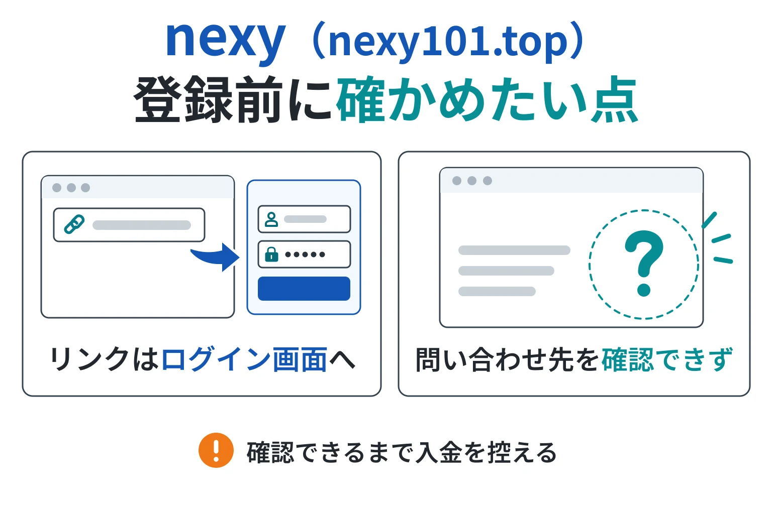 nexy（nexy101.top）は詐欺の可能性が高い 取引リンクはログイン画面へ進み問い合わせ先も不明