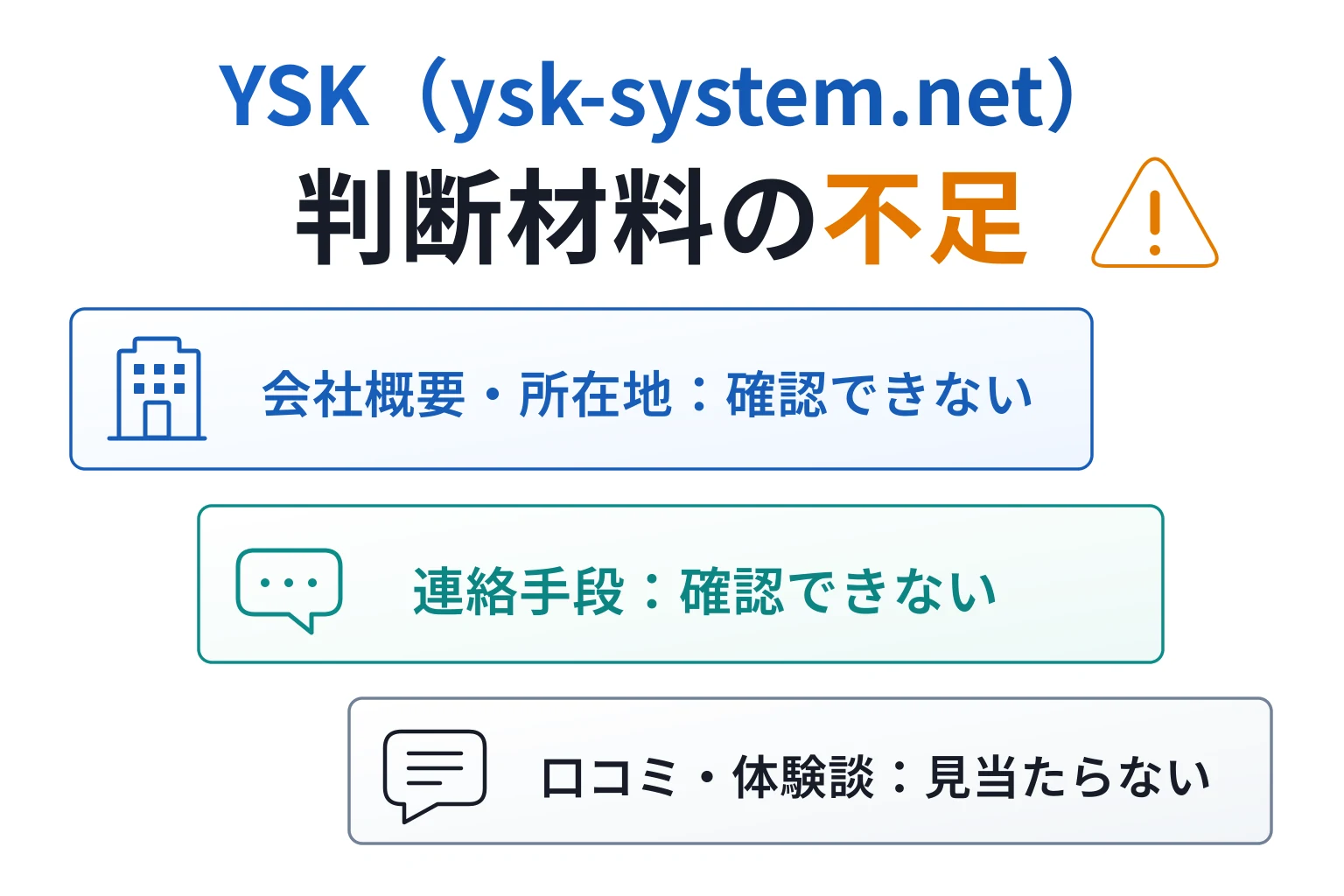 YSK（ysk-system.net）は必要な情報や口コミ情報が存在しない高リスクな取引所