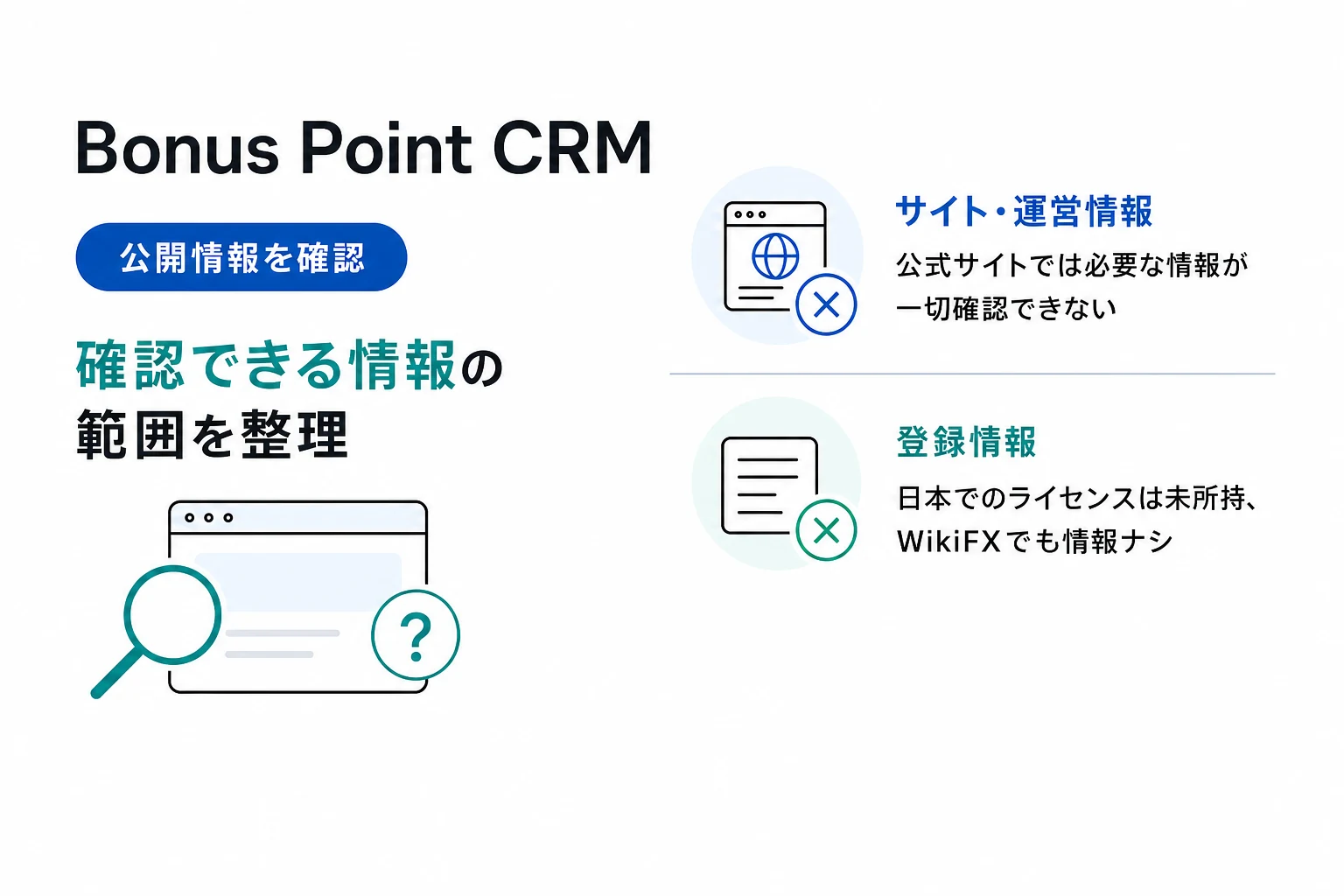 Bonus Point CRMは新規登録のページも確認できない怪しい取引所