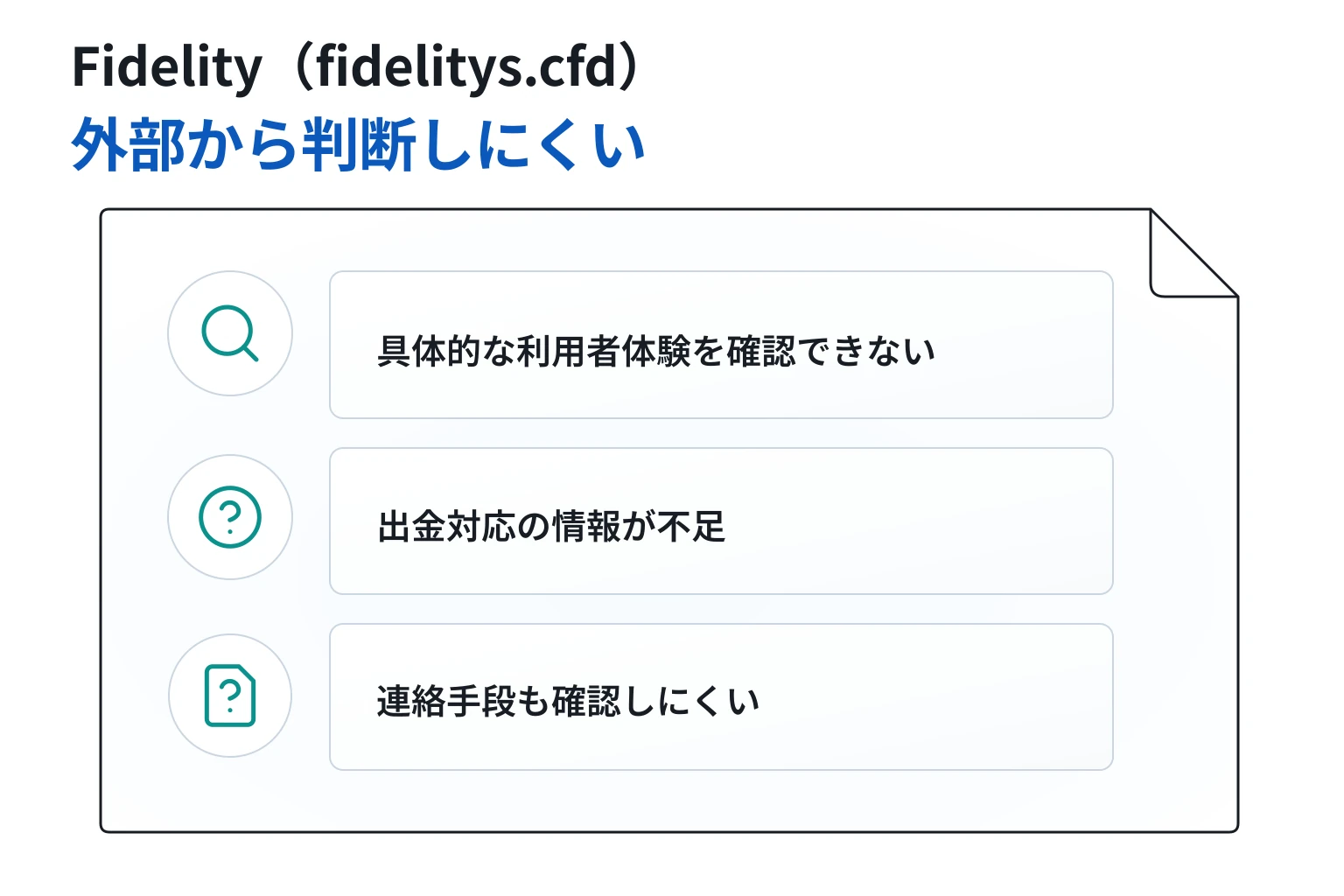 Fidelity（fidelitys.cfd）は必要な情報や口コミ情報が存在しない高リスクな取引所