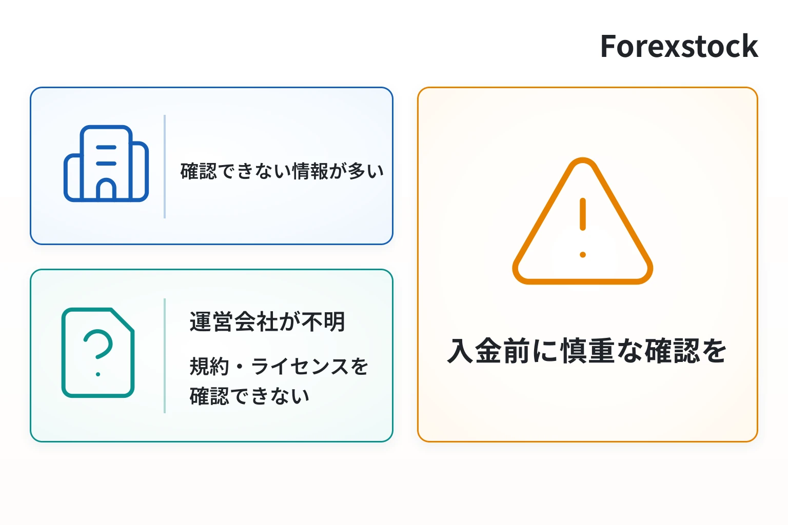 Forexstockは詐欺の可能性が高い 会社情報・利用規約・金融ライセンスを示さない運営実態